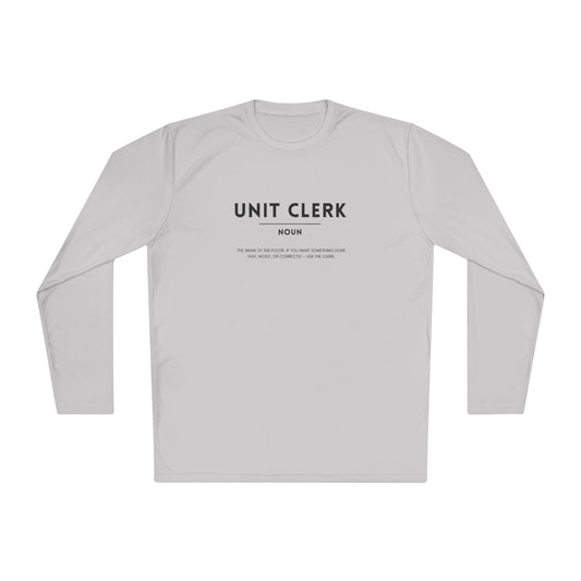 Unit Clerk Definition Unisex Long Sleeve Tee | Lightweight & Comfortable