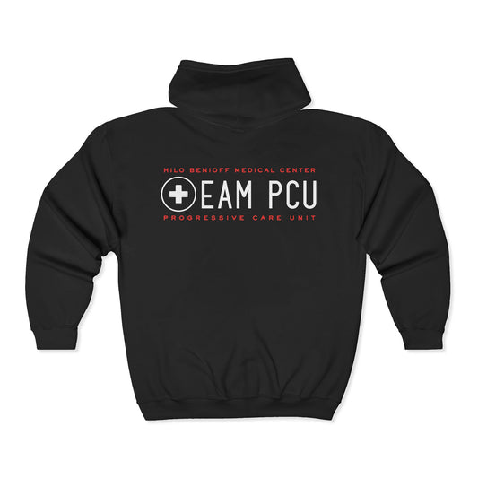 PCU Team Zip Hoodie — Medical Center Progressive Care Unit Jacket