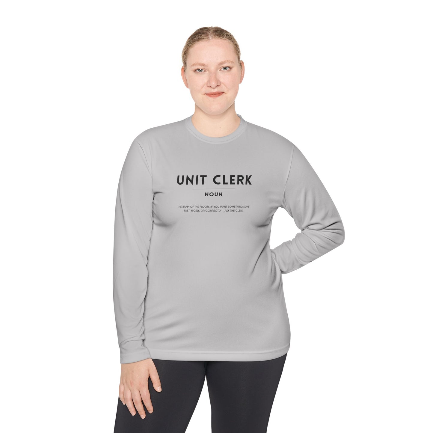Unit Clerk Definition Unisex Long Sleeve Tee | Lightweight & Comfortable