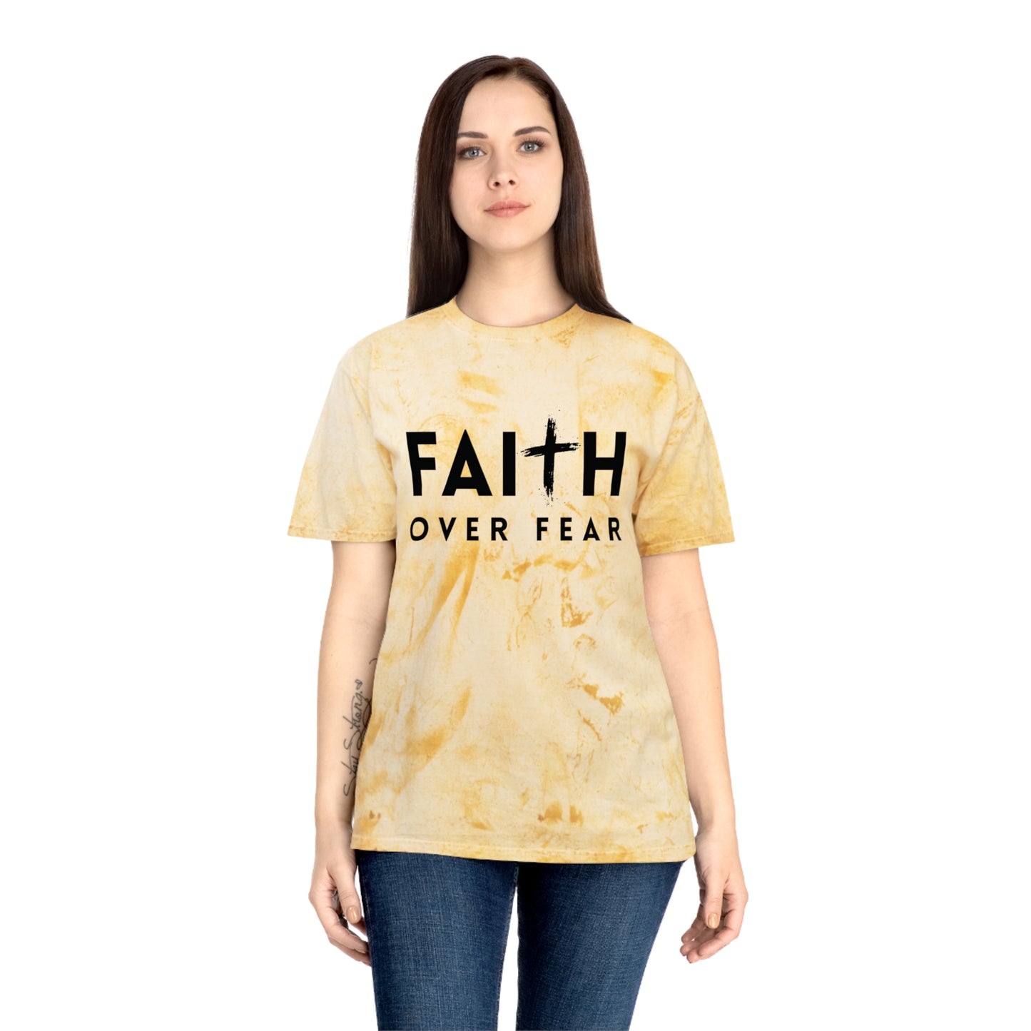 Faith Over Fear Color Blast T-Shirt - Unisex Inspirational Tee