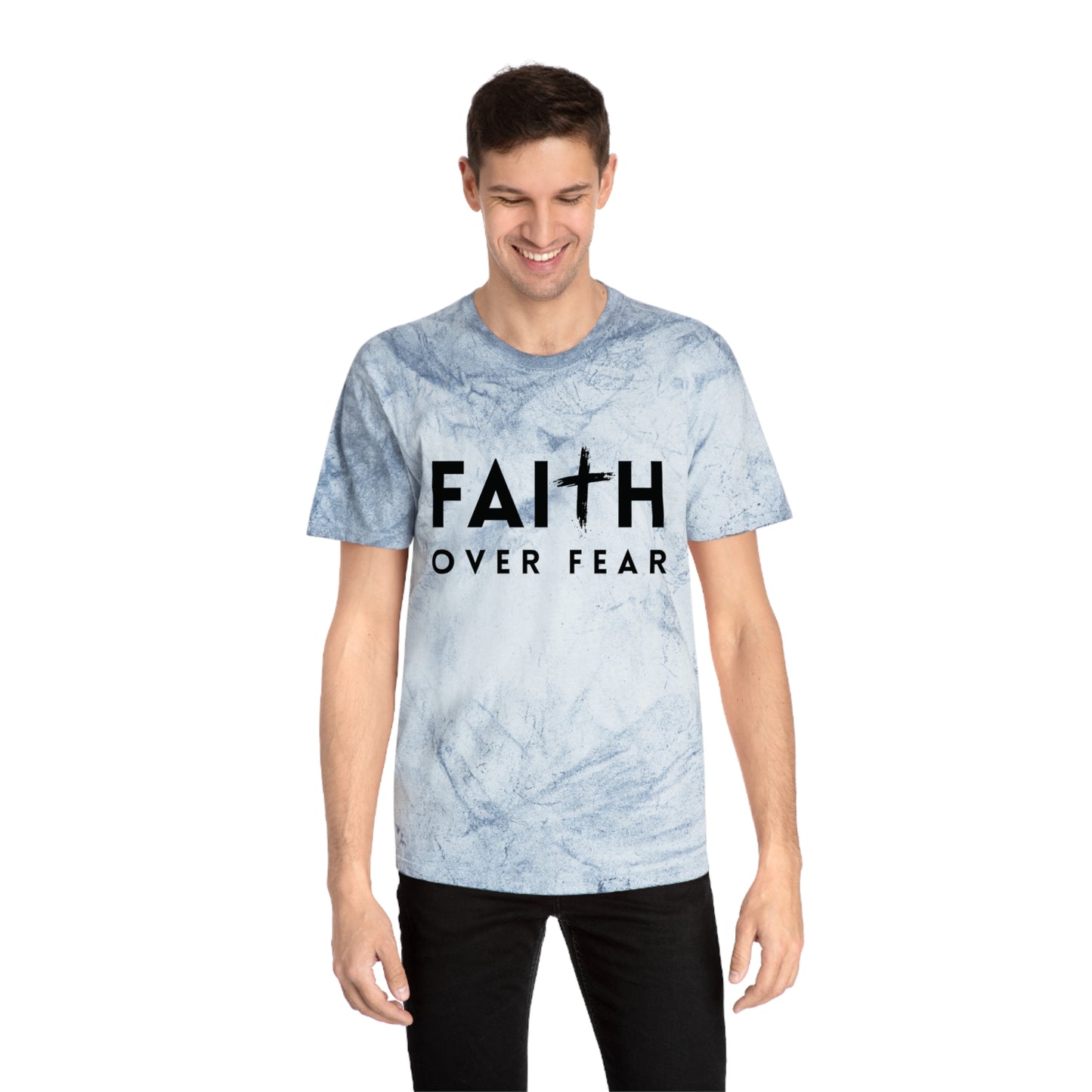 Faith Over Fear Color Blast T-Shirt - Unisex Inspirational Tee