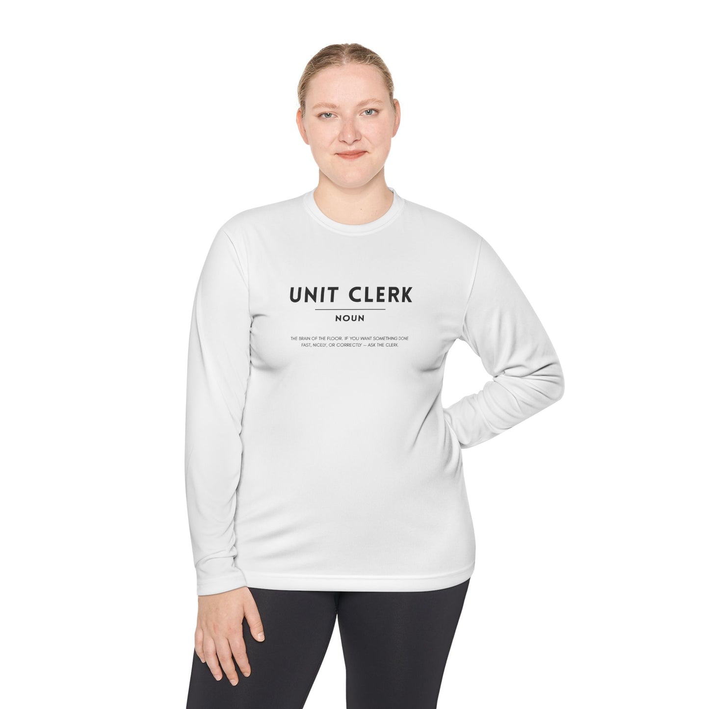 Unit Clerk Definition Unisex Long Sleeve Tee | Lightweight & Comfortable