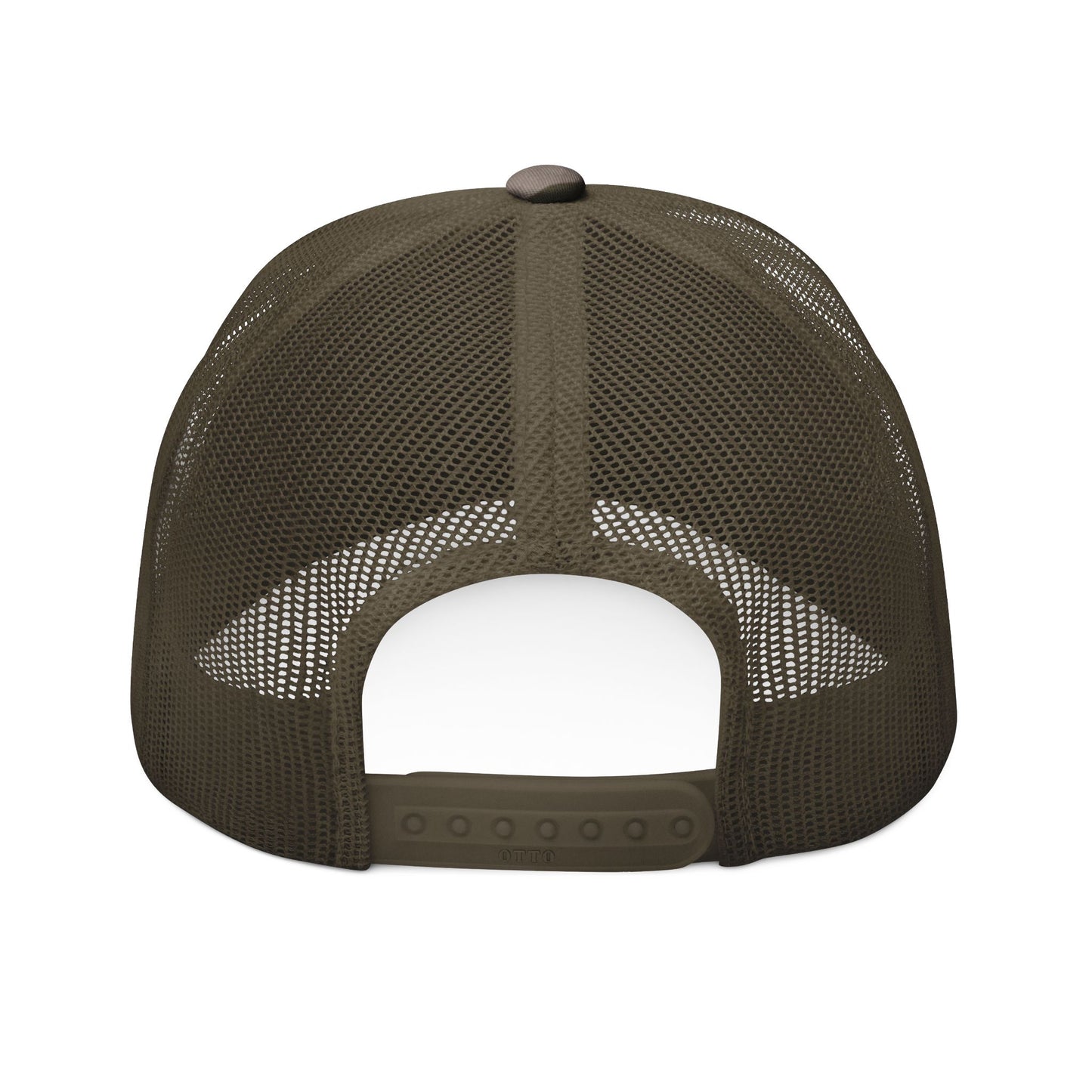 Camouflage Faith Over Fear Trucker Hat