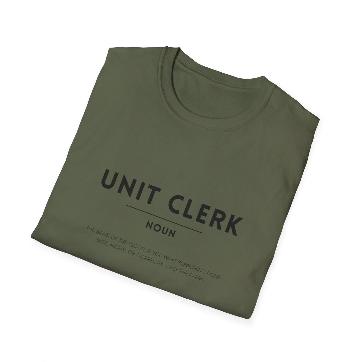 Unit Clerk Definition Unisex Softstyle T-Shirt