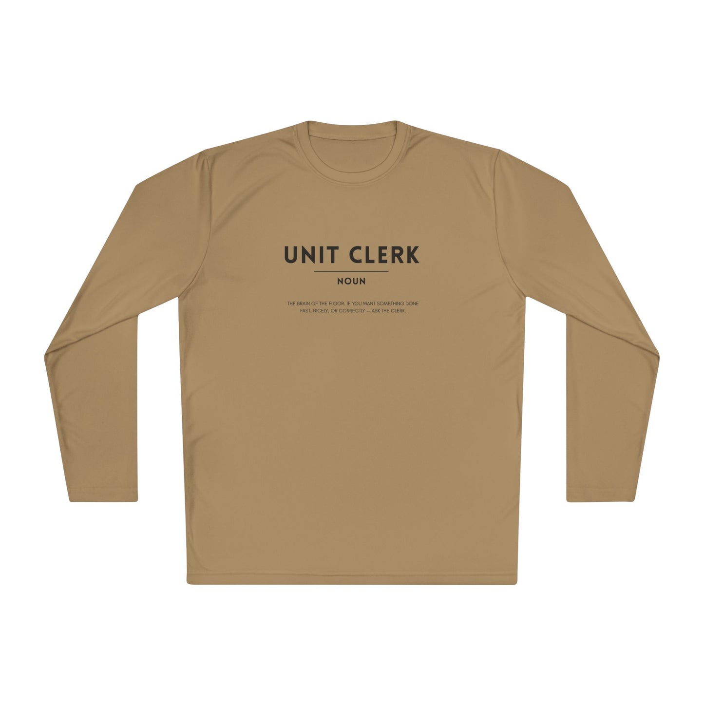 Unit Clerk Definition Unisex Long Sleeve Tee | Lightweight & Comfortable