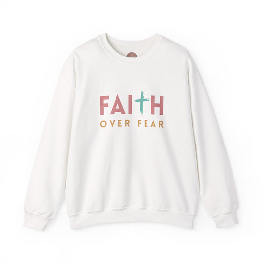 FAITH OVER FEAR Gildan Crewneck Sweater | Unisex