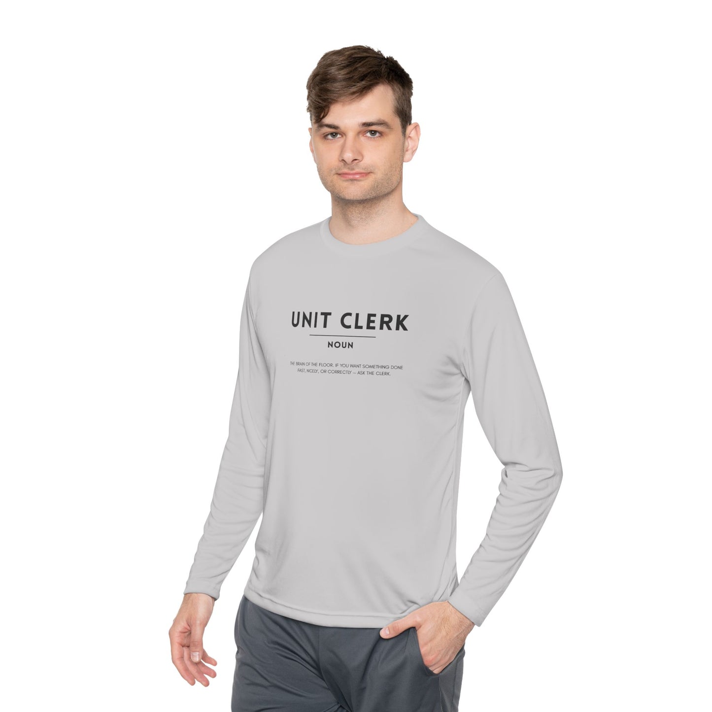 Unit Clerk Definition Unisex Long Sleeve Tee | Lightweight & Comfortable