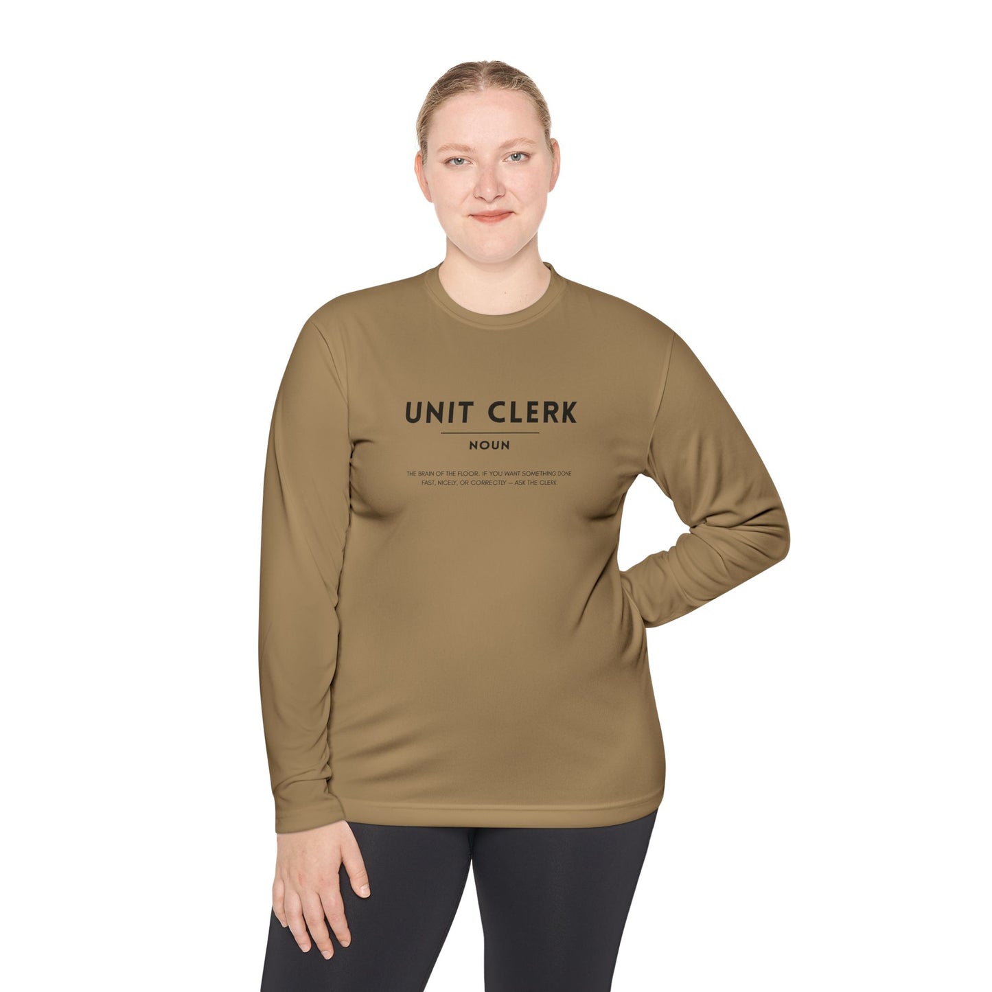 Unit Clerk Definition Unisex Long Sleeve Tee | Lightweight & Comfortable