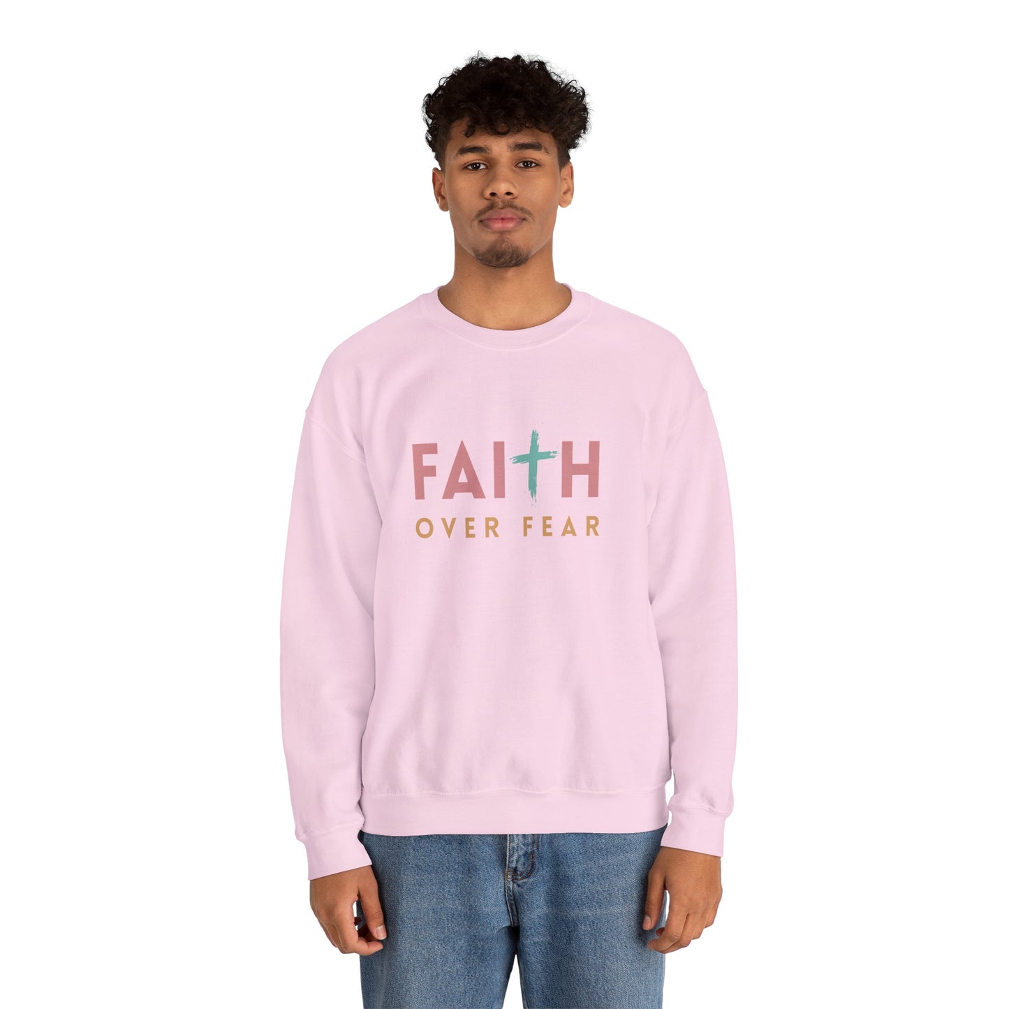FAITH OVER FEAR Gildan Crewneck Sweater | Unisex
