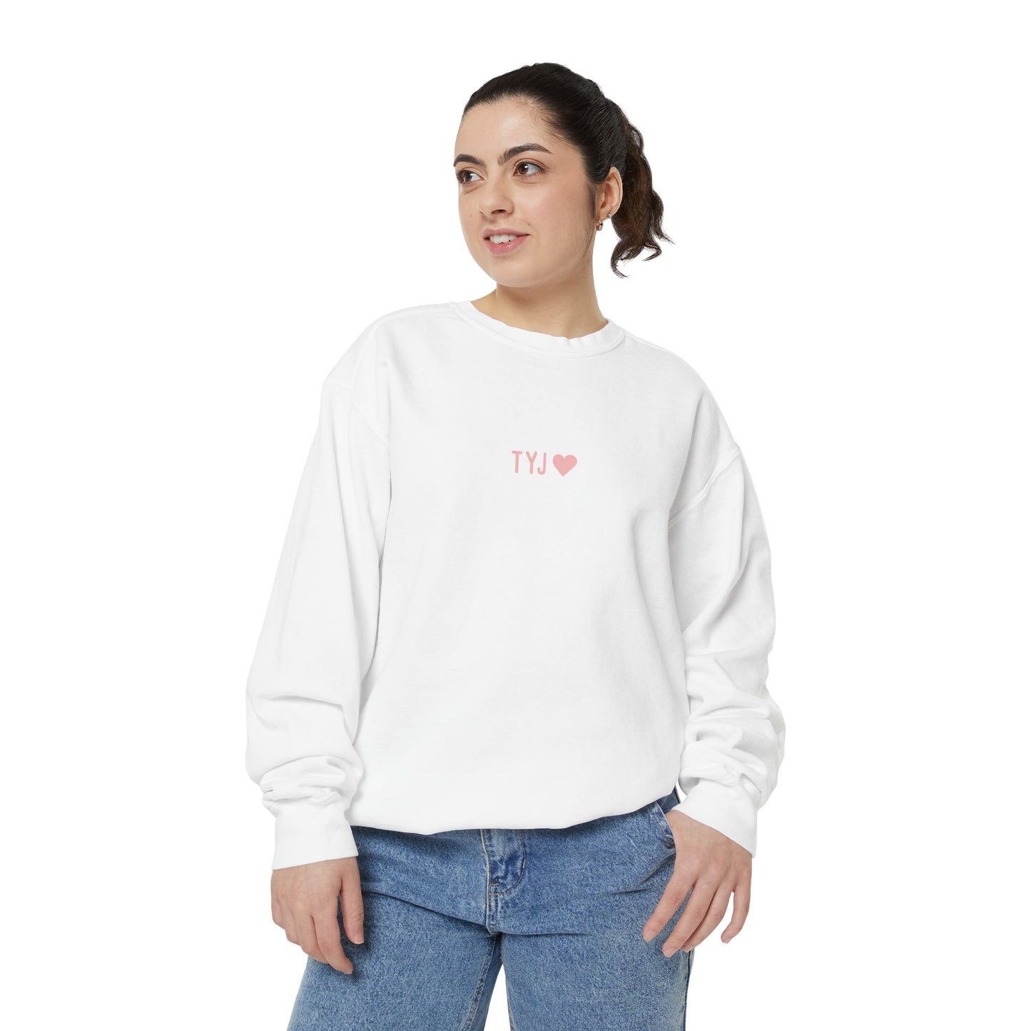 Thank You Jesus Sweatshirt — Faith-Based Religious Pullover with Pink Heart