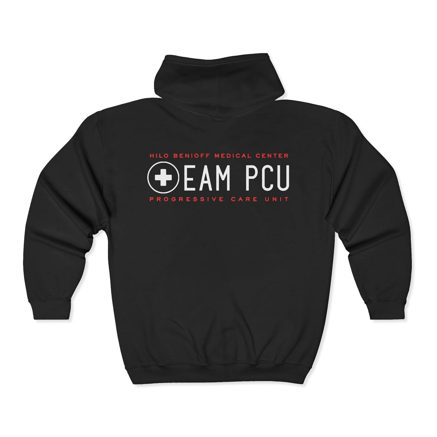 PCU Team Zip Hoodie — Medical Center Progressive Care Unit Jacket