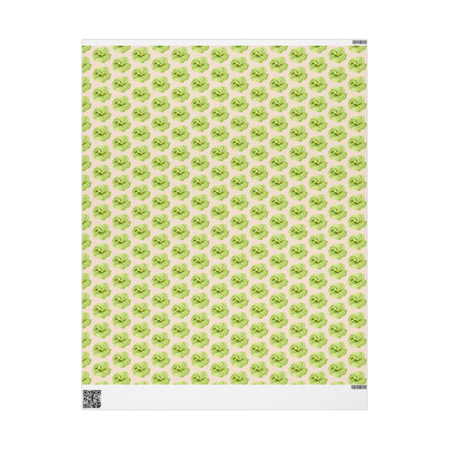 Green Anthurium Pua Wrapping Paper – Green Floral Gift Wrap for Nature Lovers