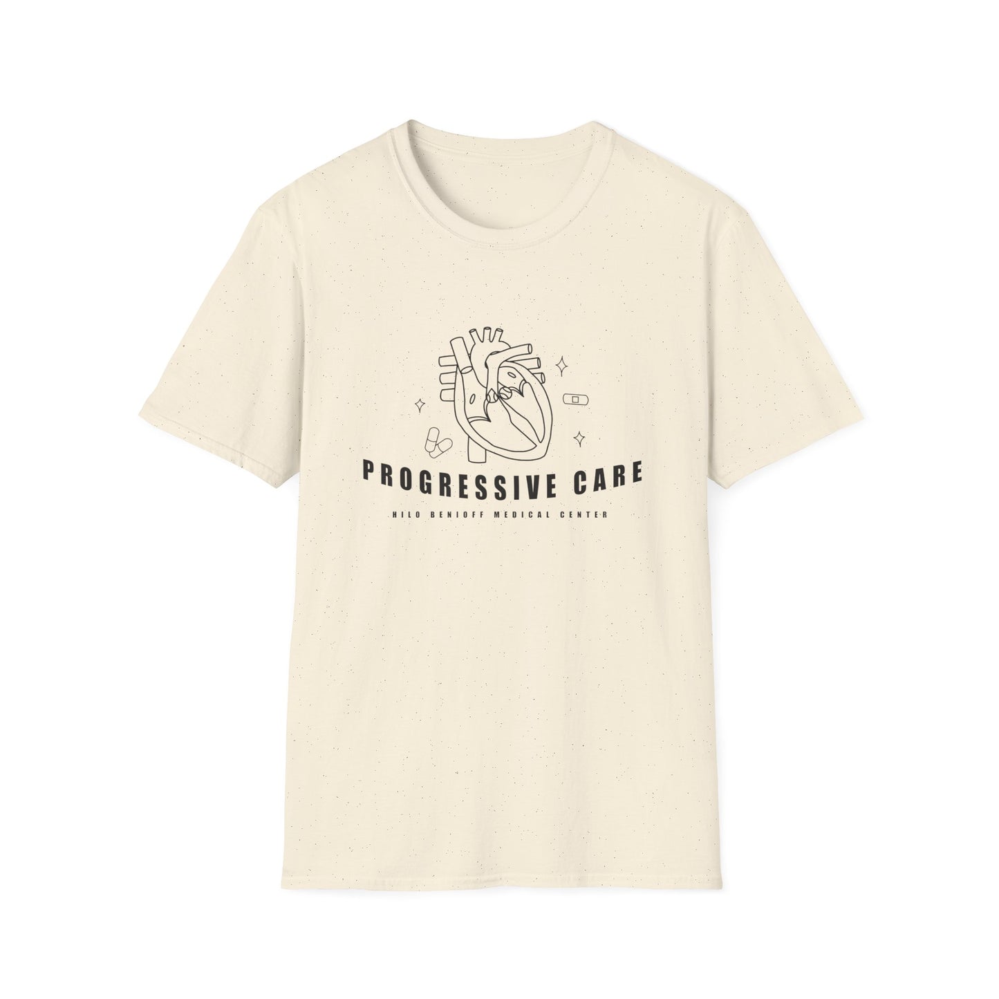 HBMC Progressive Care Unit Heart Fine Line Art Definition Unisex Softstyle T-Shirt