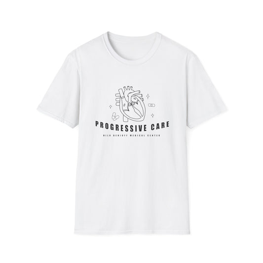 HBMC Progressive Care Unit Heart Fine Line Art Definition Unisex Softstyle T-Shirt