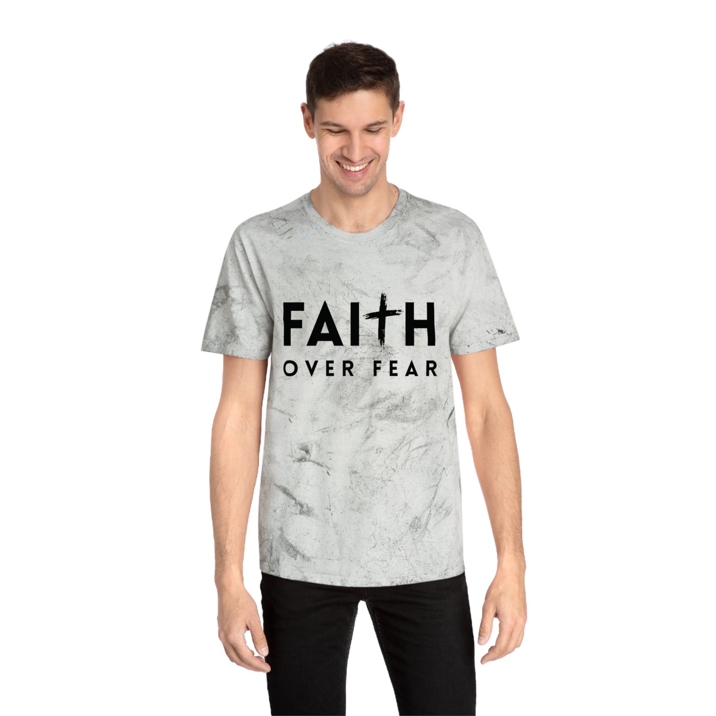 Faith Over Fear Color Blast T-Shirt - Unisex Inspirational Tee
