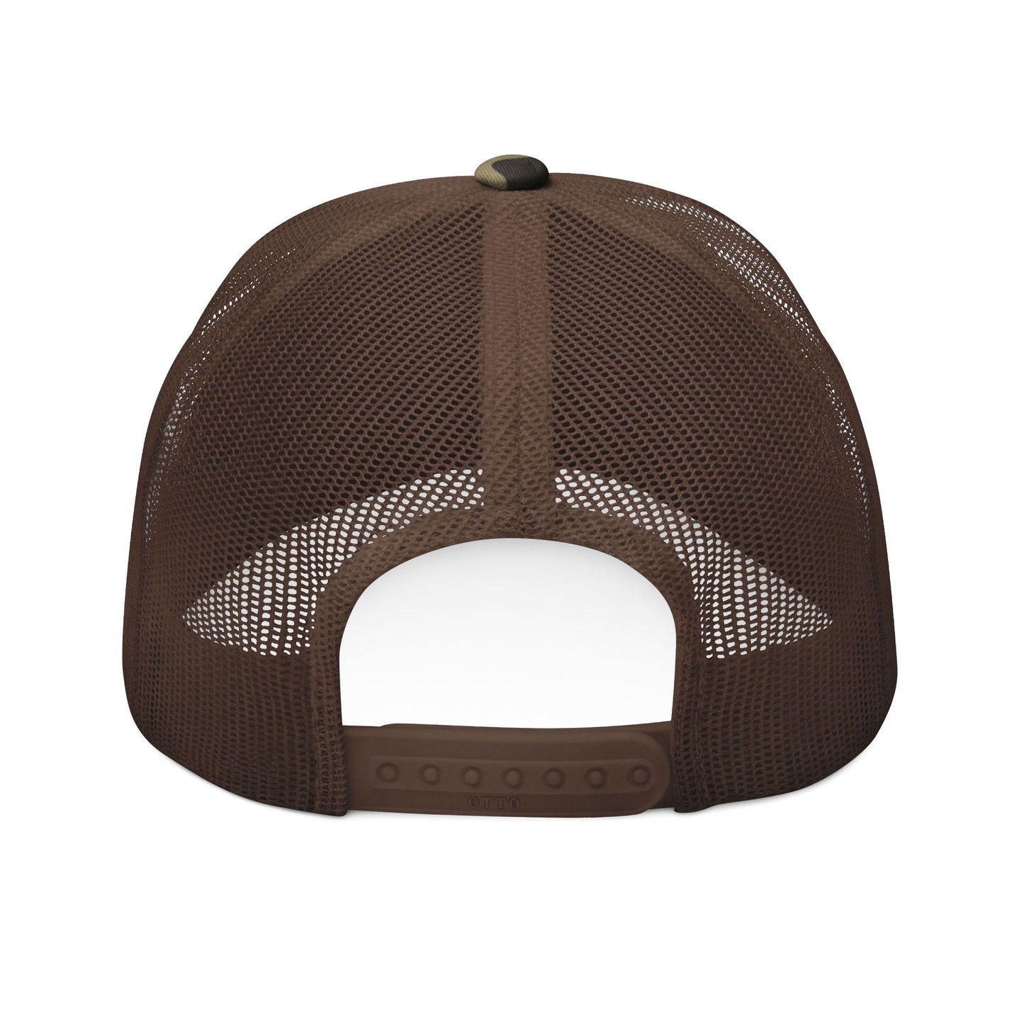 Camouflage Faith Over Fear Trucker Hat