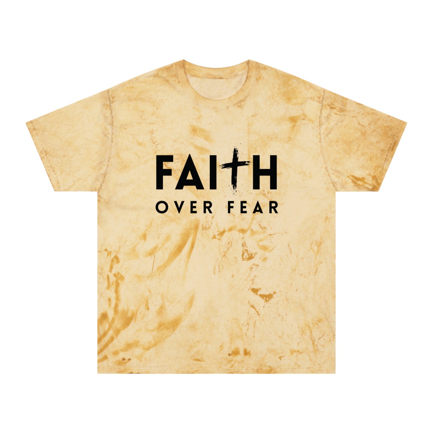 Faith Over Fear Color Blast T-Shirt - Unisex Inspirational Tee