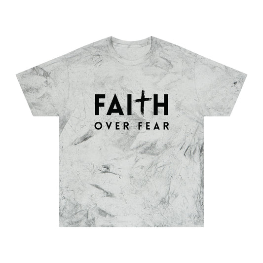 Faith Over Fear Color Blast T-Shirt - Unisex Inspirational Tee
