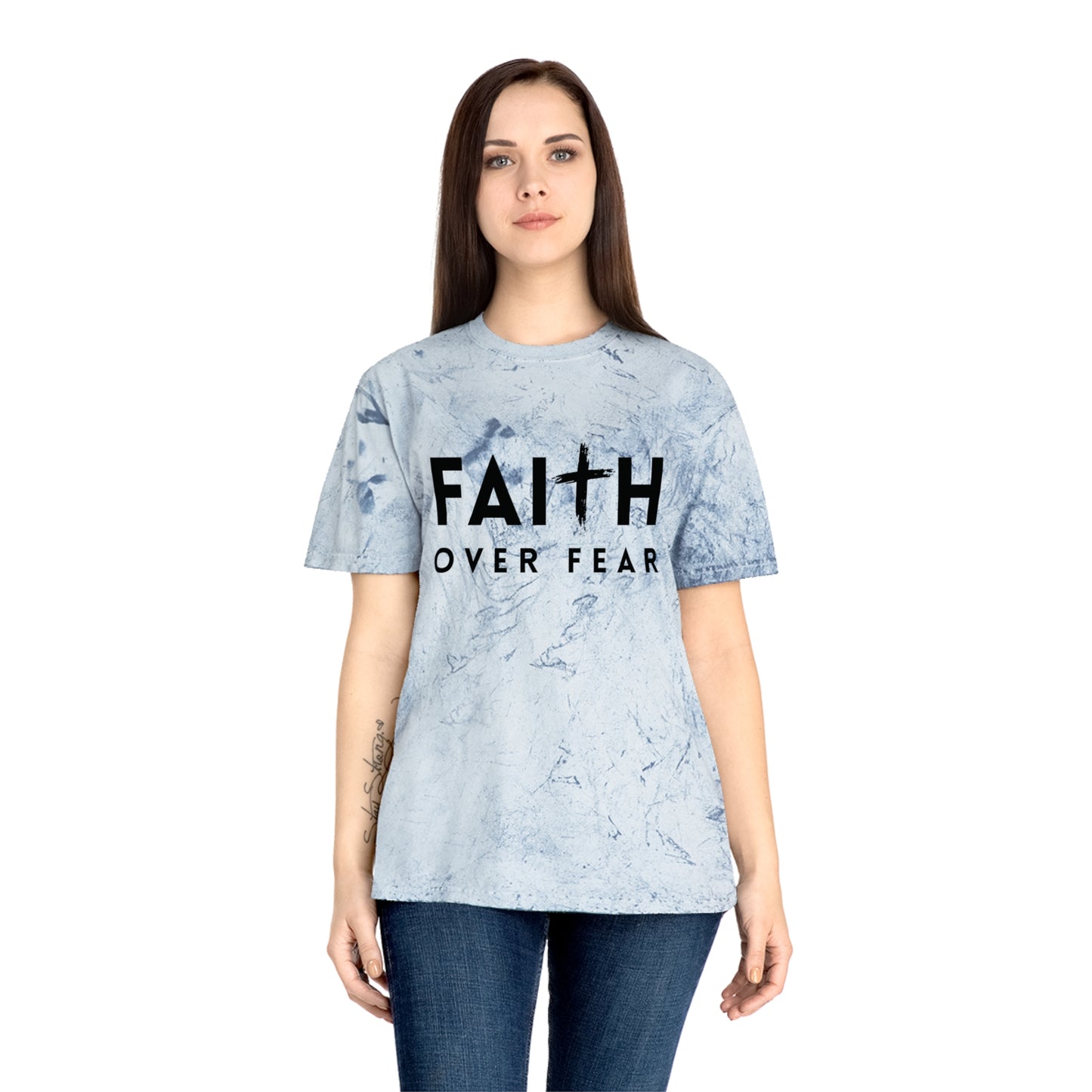 Faith Over Fear Color Blast T-Shirt - Unisex Inspirational Tee