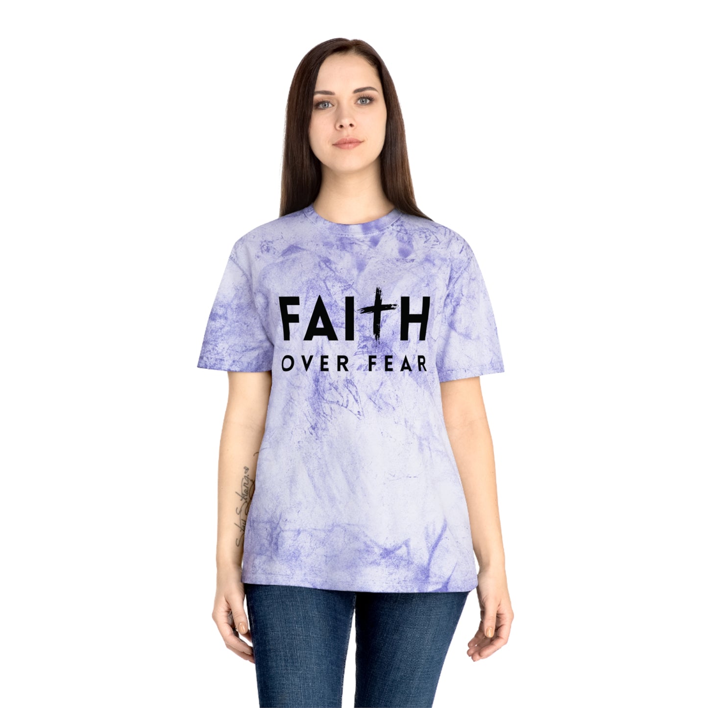Faith Over Fear Color Blast T-Shirt - Unisex Inspirational Tee