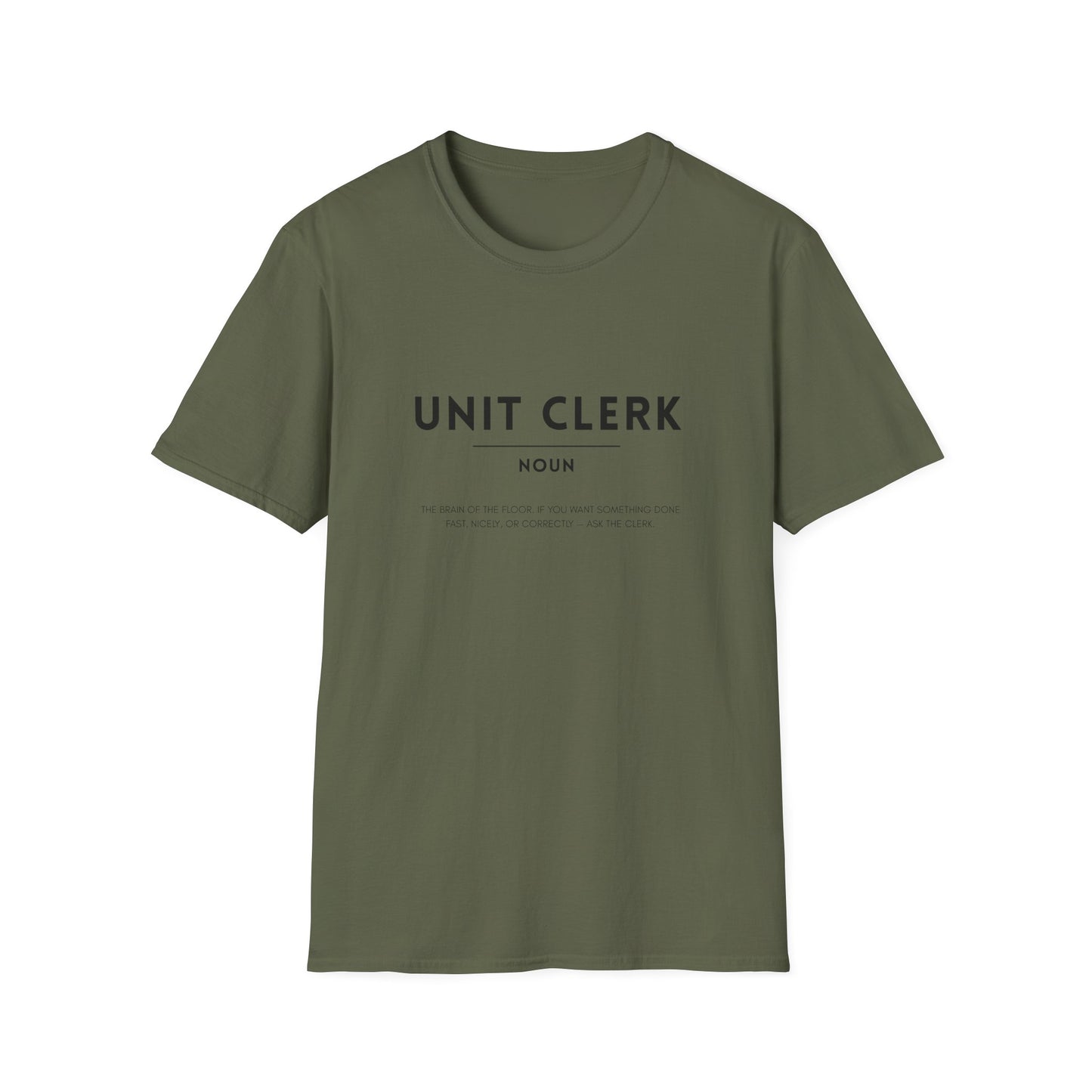 Unit Clerk Definition Unisex Softstyle T-Shirt