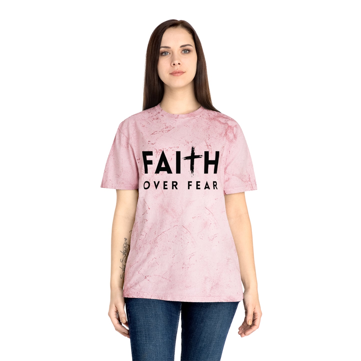 Faith Over Fear Color Blast T-Shirt - Unisex Inspirational Tee