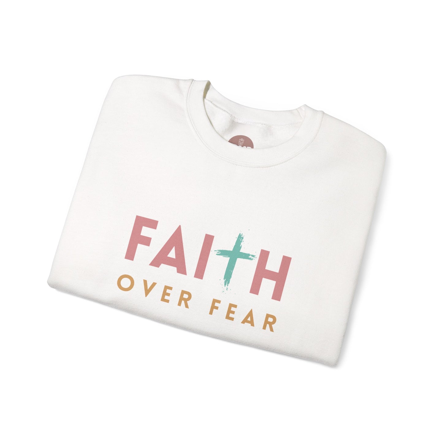 FAITH OVER FEAR Gildan Crewneck Sweater | Unisex