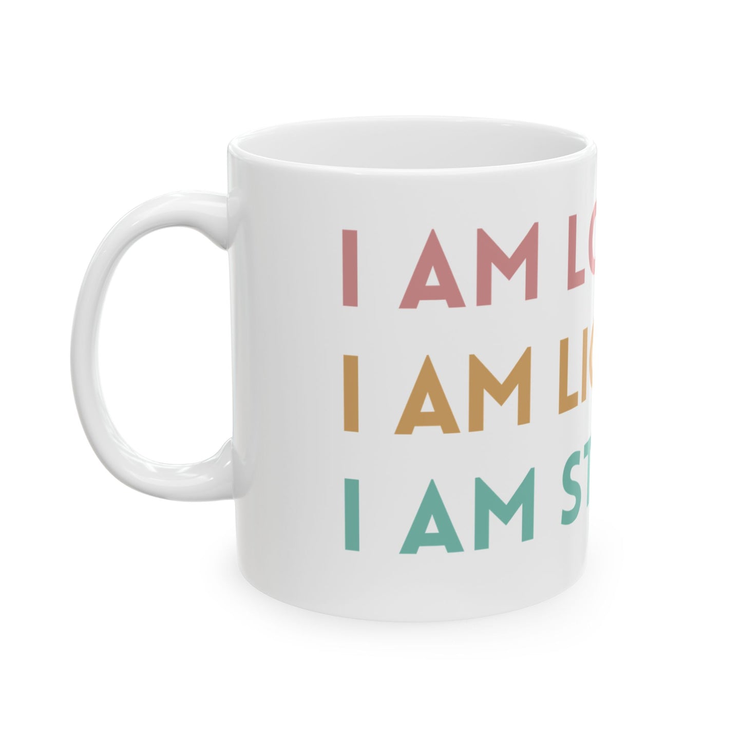 Inspirational Ceramic Mug - Love, Light, Strength