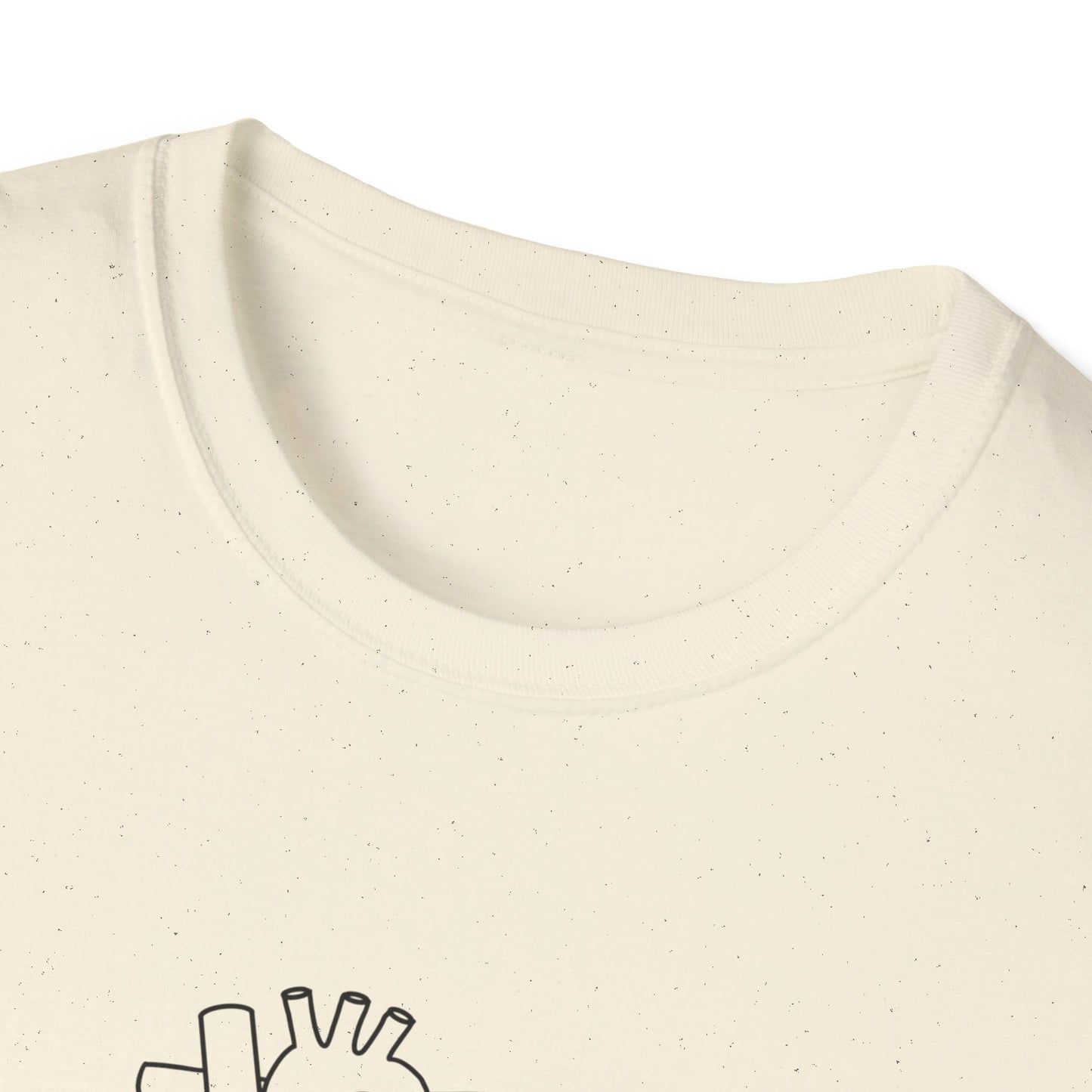 HBMC Progressive Care Unit Heart Fine Line Art Definition Unisex Softstyle T-Shirt