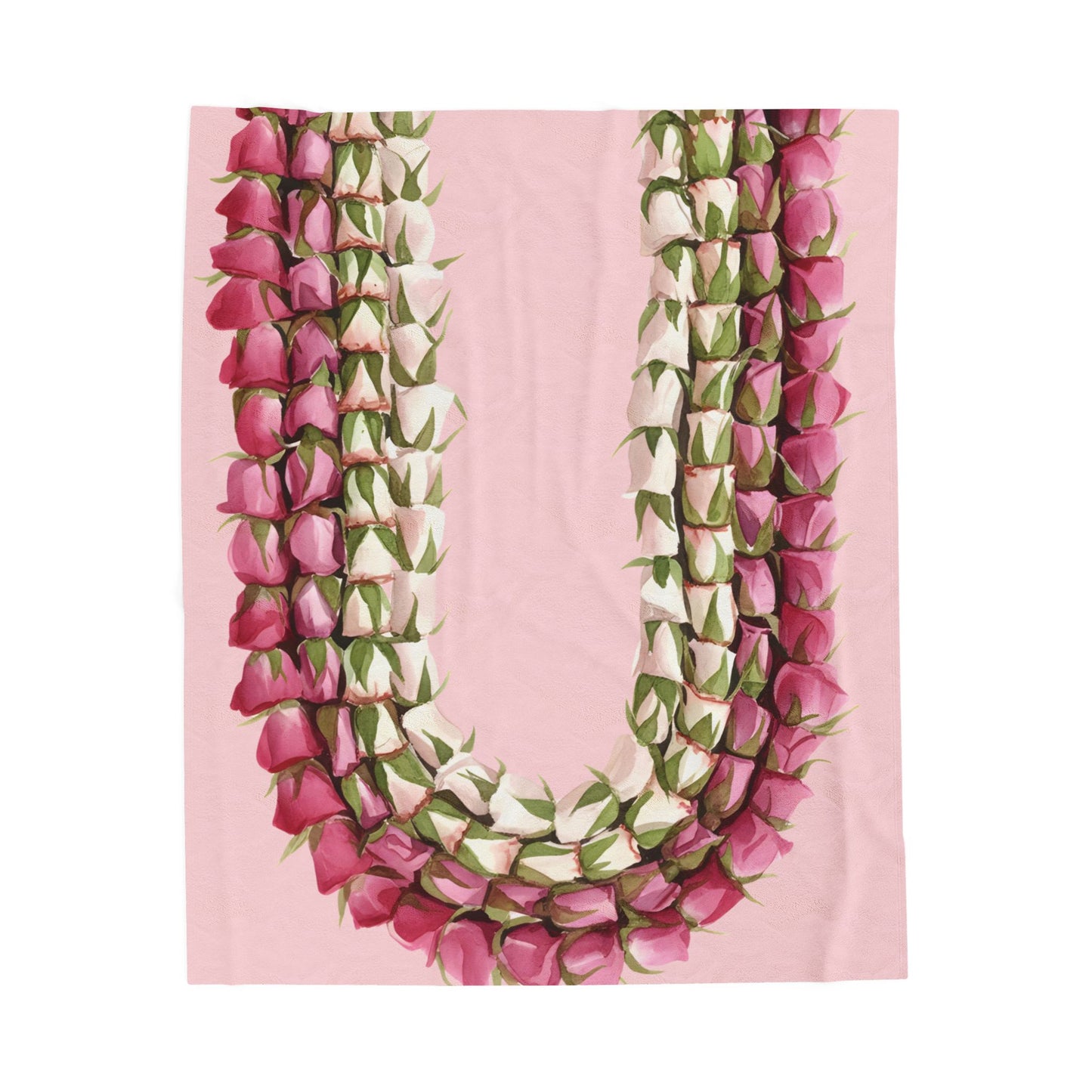 Lei Loke Velveteen Plush Blanket – Floral Hawaiian Luau Throw