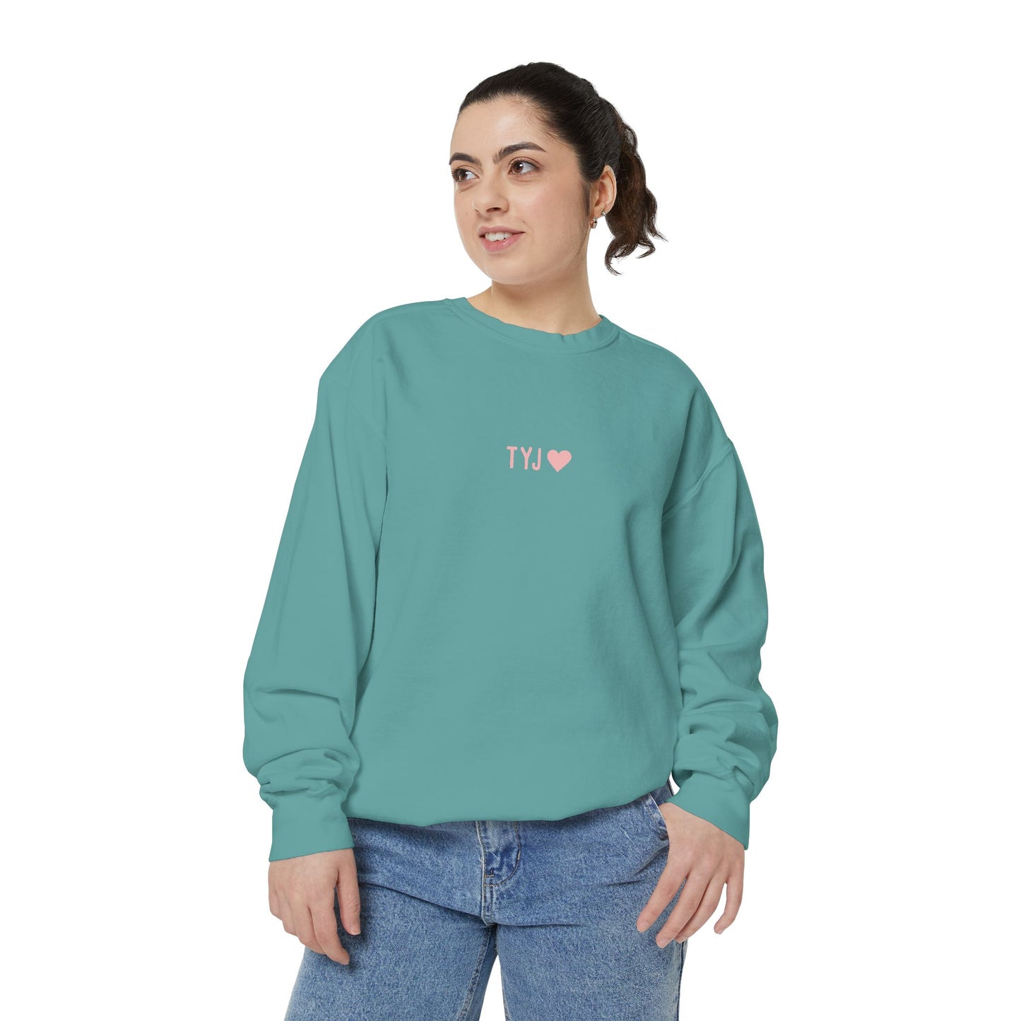 Thank You Jesus Sweatshirt — Faith-Based Religious Pullover with Pink Heart
