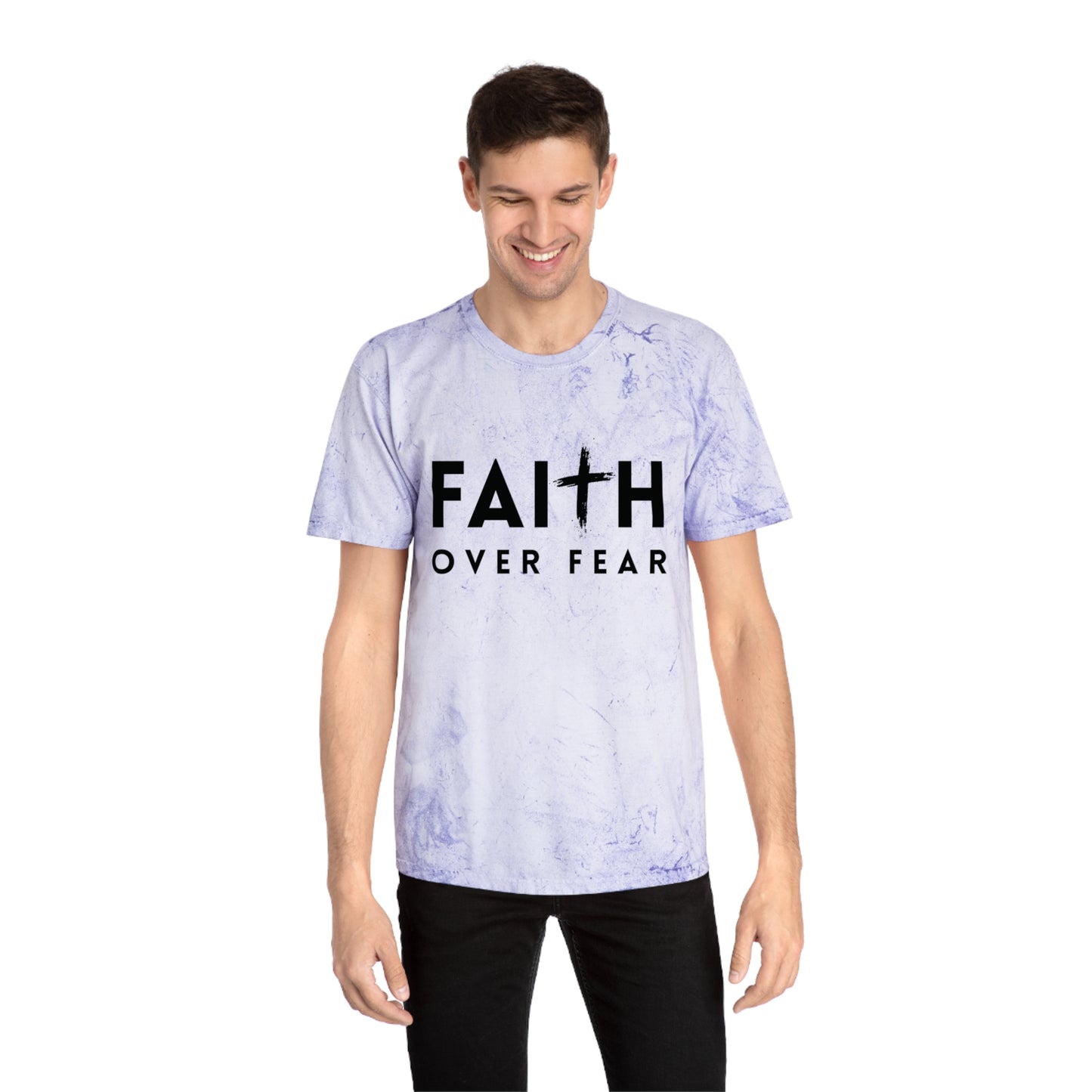 Faith Over Fear Color Blast T-Shirt - Unisex Inspirational Tee