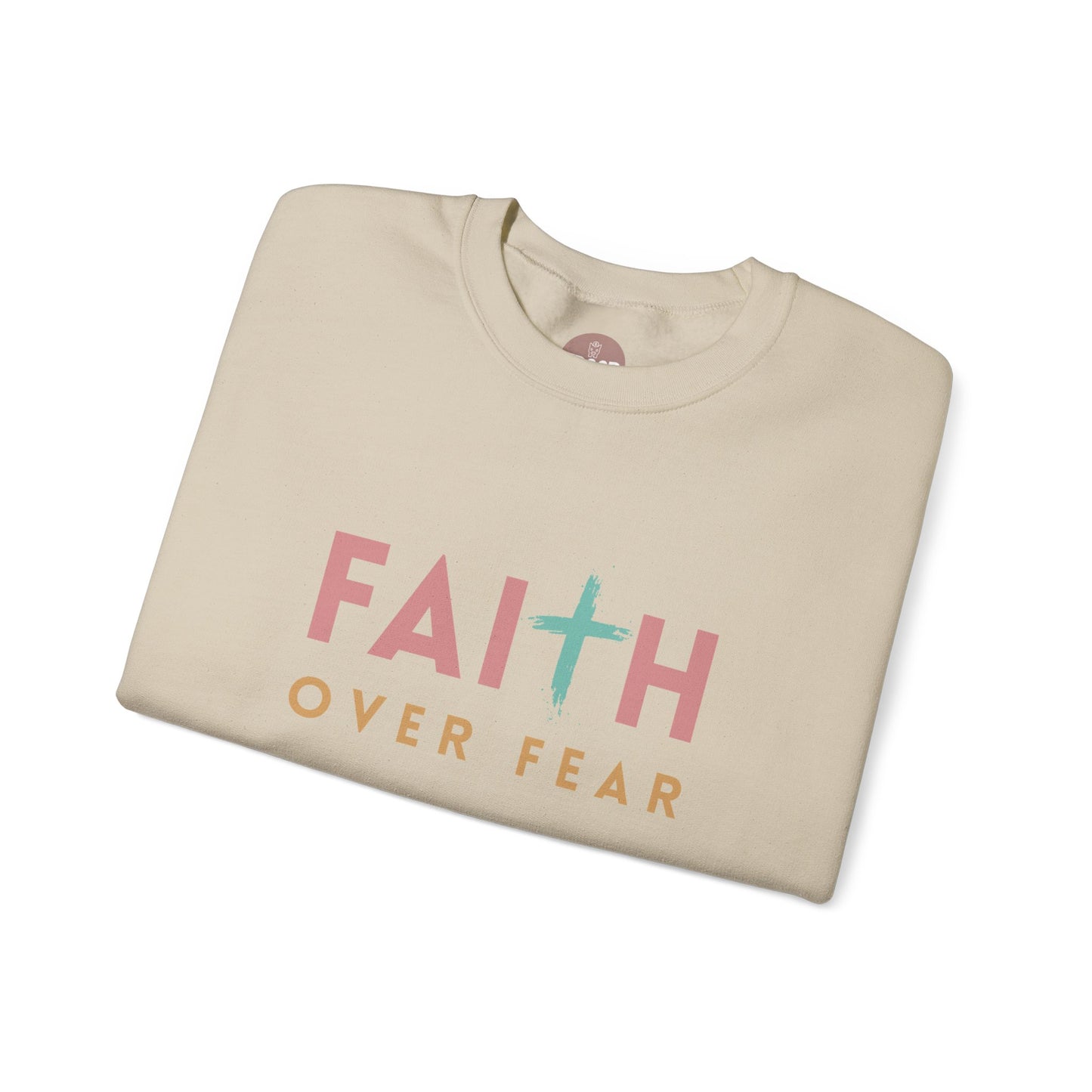 FAITH OVER FEAR Gildan Crewneck Sweater | Unisex