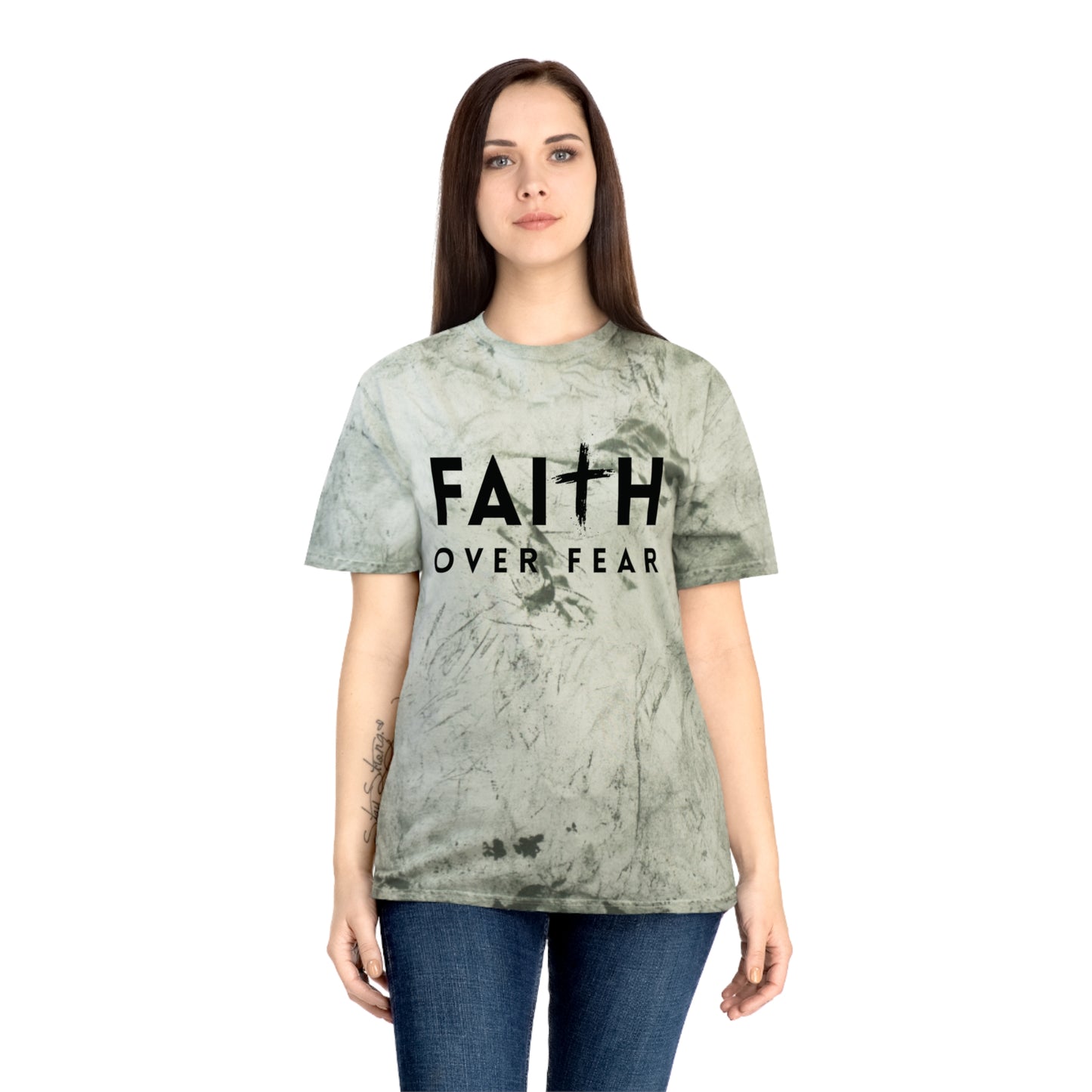 Faith Over Fear Color Blast T-Shirt - Unisex Inspirational Tee