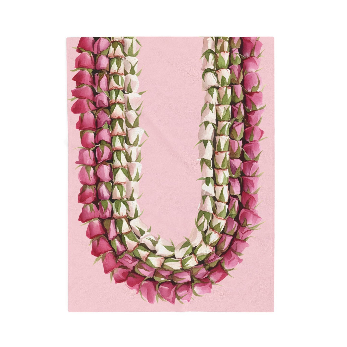 Lei Loke Velveteen Plush Blanket – Floral Hawaiian Luau Throw