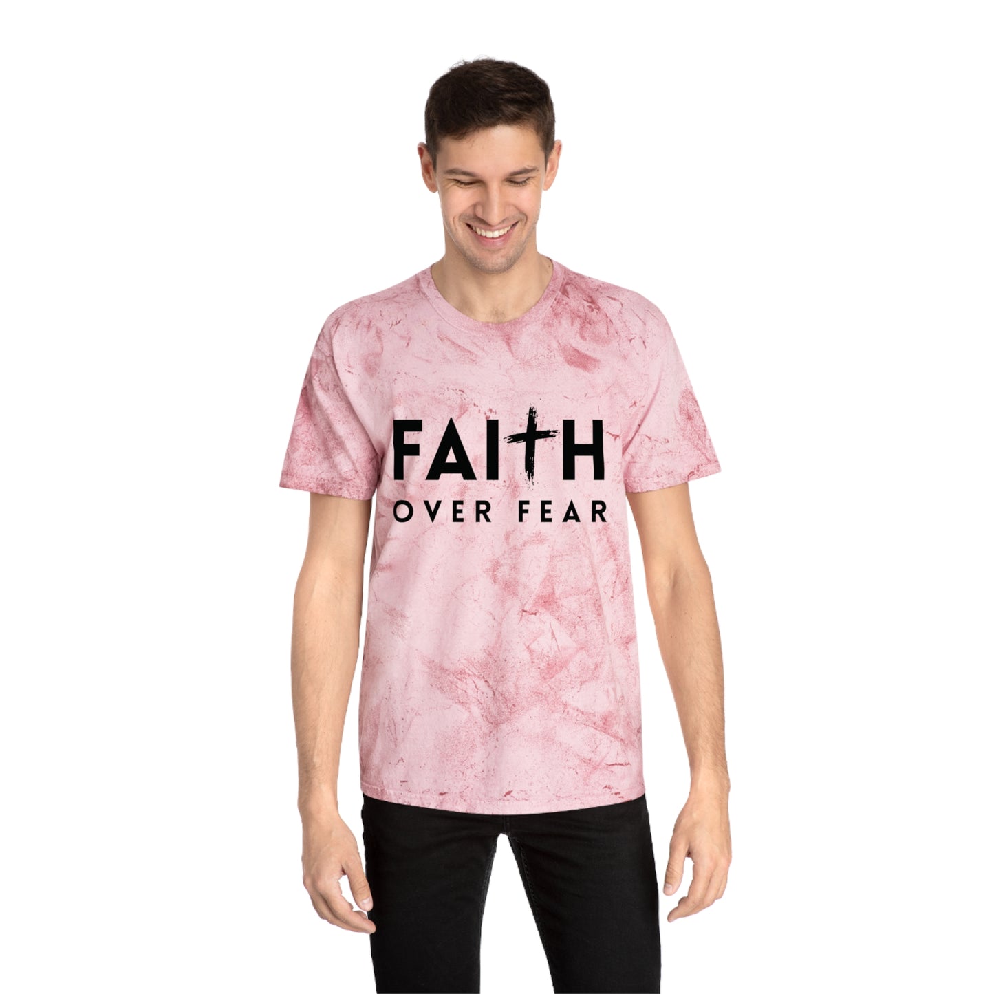 Faith Over Fear Color Blast T-Shirt - Unisex Inspirational Tee