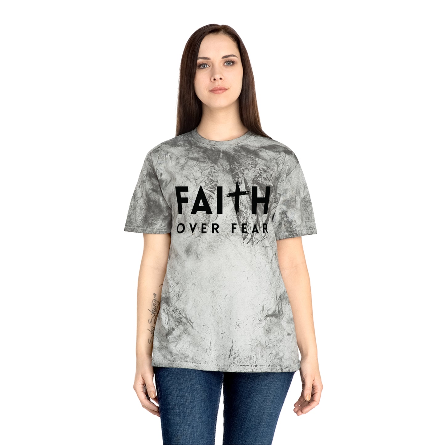 Faith Over Fear Color Blast T-Shirt - Unisex Inspirational Tee