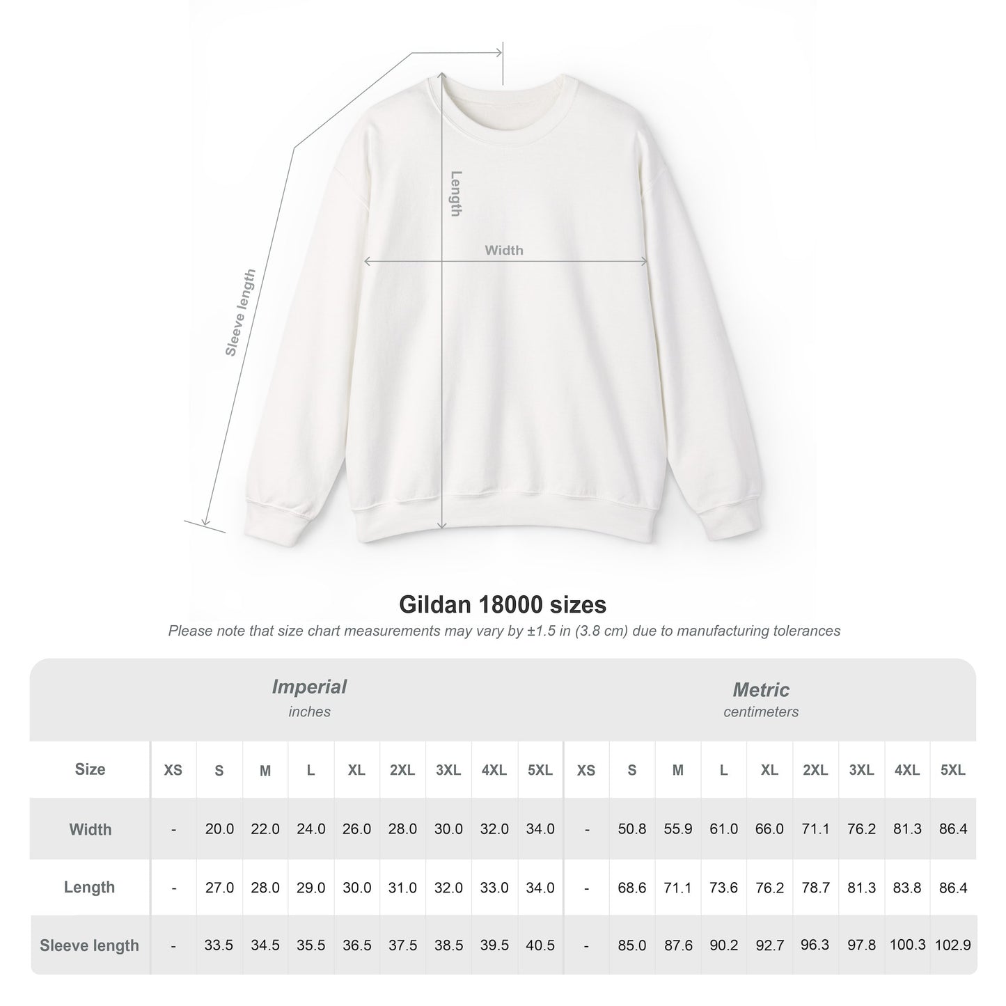 FAITH OVER FEAR Gildan Crewneck Sweater | Unisex